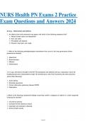 NURS Health PN Exams 2 Practice Exam Questions and Answers 2024.