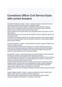 Corrections Officer Civil Service Exam with correct Answers