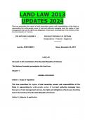 LAND LAW 2013 UPDATES 2024