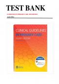 Test Bank For Clinical Guidelines in Primary Care 4th Edition by Amelie Hollier, A+ guide.