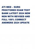 ATI MED – SURG PROCTORED EXAM TEST BANK LATEST 2024 NEW NGN WITH REVISED AND FULL 100% CORRECT ANSWERS 2024 UPDATE 