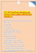 LLT 307 Final Exam Questions and  Answers Latest Updates 2024 RATED  GRADE A+