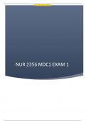 NUR 2356 MDC1 EXAM 1 questions and answers 2024-2025.