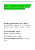 Chapter 57: StrokeLewis: Medical-Surgical Nursing,  10th Edition/TEST BANK FOR MEDICAL SURGICAL  NURSING 11TH EDITION IGNATAVICIUS