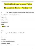 NASCLA Business, Law and Project Management (Basic) - Practice Test 2 Questions and Answers (2024 / 2025) (Verified Answers)