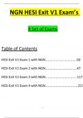 2024 NGN HESI EXIT EXAM V1 {4 SET OF EXAMS} EACH EXAM WITH 160 LATEST QUESTIONS AND ANSWERS (VERIFIED BY EXPERT)
