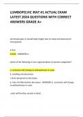 LUMBOPELVIC IRAT #1 ACTUAL EXAM LATEST 2024 QUESTIONS WITH CORRECT ANSWERS GRADE A+