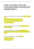 CCHMC :TCI EDITION 7 LATEST 2024 ACTUAL EXAM CORRECT QUESTIONS AND ANSWERS GRADE A+
