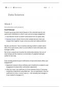 Samenvatting voor Final Exam/Herkansing Data Science (5072DASC6Y)