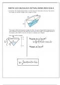 MATH 122 CALCULUS II ACTUAL EXAM 2023 Q & A.p