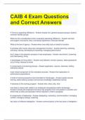 CAIB 4 Exam Questions  and Correct Answers