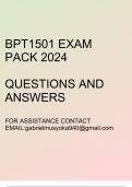 BPT1501 Exam pack 2024(Questions and answers)