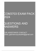 COM3703 Exam pack 2024(Questions and answers)