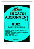 INC3701 ASSIGNMENT 01 (QUIZ) DUE 27 MARCH 2024