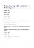 Portage Learning: A & P 1, Module 4 Skeletal System Exam Questions and Answers 2024( A+ GRADED 100% VERIFIED).