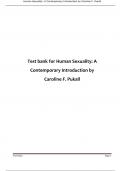 Test bank for Human Sexuality: A Contemporary Introduction by Caroline F. Pukall