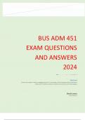 BUS ADM 451 EXAM Questions and Answers 2024.pdf