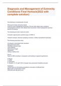 DIAGNOSIS AND MANAGEMENT OF EXTREMITY CONDITIONS FINAL HOMACK(2024 WITH COMPLETE SOLUTION)