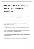 REVISED UFT IICRC 2024/25 EXAM QUESTIONS AND ANSWERS