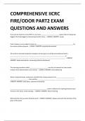 COMPREHENSIVE IICRC FIRE/ODOR PART2 EXAM QUESTIONS AND ANSWERS 