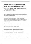 MASSACHUSETTS OIL BURNER STUDY  GUIDE LATEST 2024 WITH 60+ EXPERT  CERTIFIED QUESTIONS AND ANSWERS I ALREADY GRADED A+ 