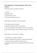 ENA Respiratory Traumas Questions with Correct Answers