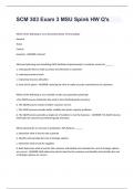 SCM 303 Exam 3 MSU Spink questions with answers