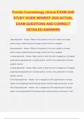 Florida Cosmetology State Board Bundled Exams Questions and Answers 100% Verified and Updated 2024 | Graded A