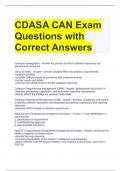 CDASA CAN Exam  Questions with  Correct Answers