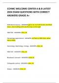 CCHMC WELCOME CENTER A & B LATEST  2024 EXAM QUESTIONS WITH CORRECT ANSWERS GRADE A+ 