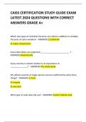 CAISS CERTIFICATION STUDY GUIDE EXAM  LATEST 2024 QUESTIONS WITH CORRECT ANSWERS GRADE A+ 