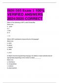 BEST ANSWERS ISDS 505 Exam 1 100%  VERIFIED ANSWERS  2024/2025 CORRECT