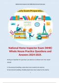 National Home Inspector Exam (NHIE) Whole House Practice Questions and Answers 2024-2025. 