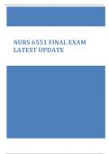 NURS 6551 FINAL EXAM LATEST UPDATE