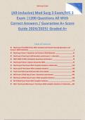 (All-inclusive) Med Surg 3 Exam/MS 3 Exam |1200 Questions All With Correct Answers / Guarantee A+ Score Guide 2024/2025| Graded A+