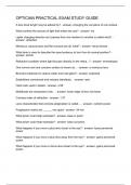 OPTICIAN PRACTICAL EXAM STUDY GUIDE