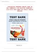 TEST BANK FOR PUBLIC HEALTH NURSING POPULATION CENTERED HEALTH CARE IN THE COMMUNITY 10TH EDITION  STANHOPE-- LATEST UPDATE 2023/2024