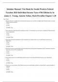 Solution Manual / Test Bank for South-Western Federal Taxation 2024 Individual Income Taxes 47th Edition by by James C. Young, Annette Nellen, Mark Persellin Chapter 1-20