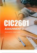 CIC2601 Assignment 2 Due 3 May 2024