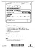 A LEVEL 2023 Edexel Politics Question Paper 2