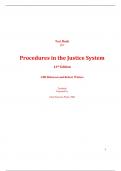 Test Bank for Procedures in the Justice System 12th Edition By Cliff Roberson, Robert Winters (All Chapters, 100% Original Verified, A+ Grade)