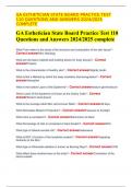 GA Esthetician State Board Practice Test 110 Questions and Answers 2024/2025 complete