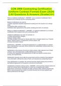 CON 3990 Contracting Certification (Uniform Contract Format) Exam (2024) || All Questions & Answers (Graded A+)
