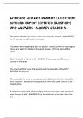 HONDROS HESI EXIT EXAM #2 LATEST 2024  WITH 30+ EXPERT CERTIFIED QUESTIONS  AND ANSWERS I ALREADY GRADED A+