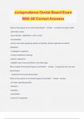 Jurisprudence Dental Board Exam With All Correct Answers