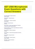 AET 2560 Microphones Exam Rated A+ best exam