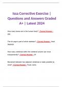 Issa Corrective Exercise | Questions and Answers Graded A+ | Latest 2024