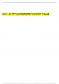 WGU C 787 NUTRITION COHORT EXAM