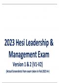 2023 Hesi Leadership & Management Exam Version 1 & 2 (V1-V2)