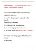 HEMATOLOGY — TURGEON-Harrison's review  Cancer Questions And Answers 